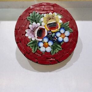 Italian Micro-Mosaic Floral Brooch